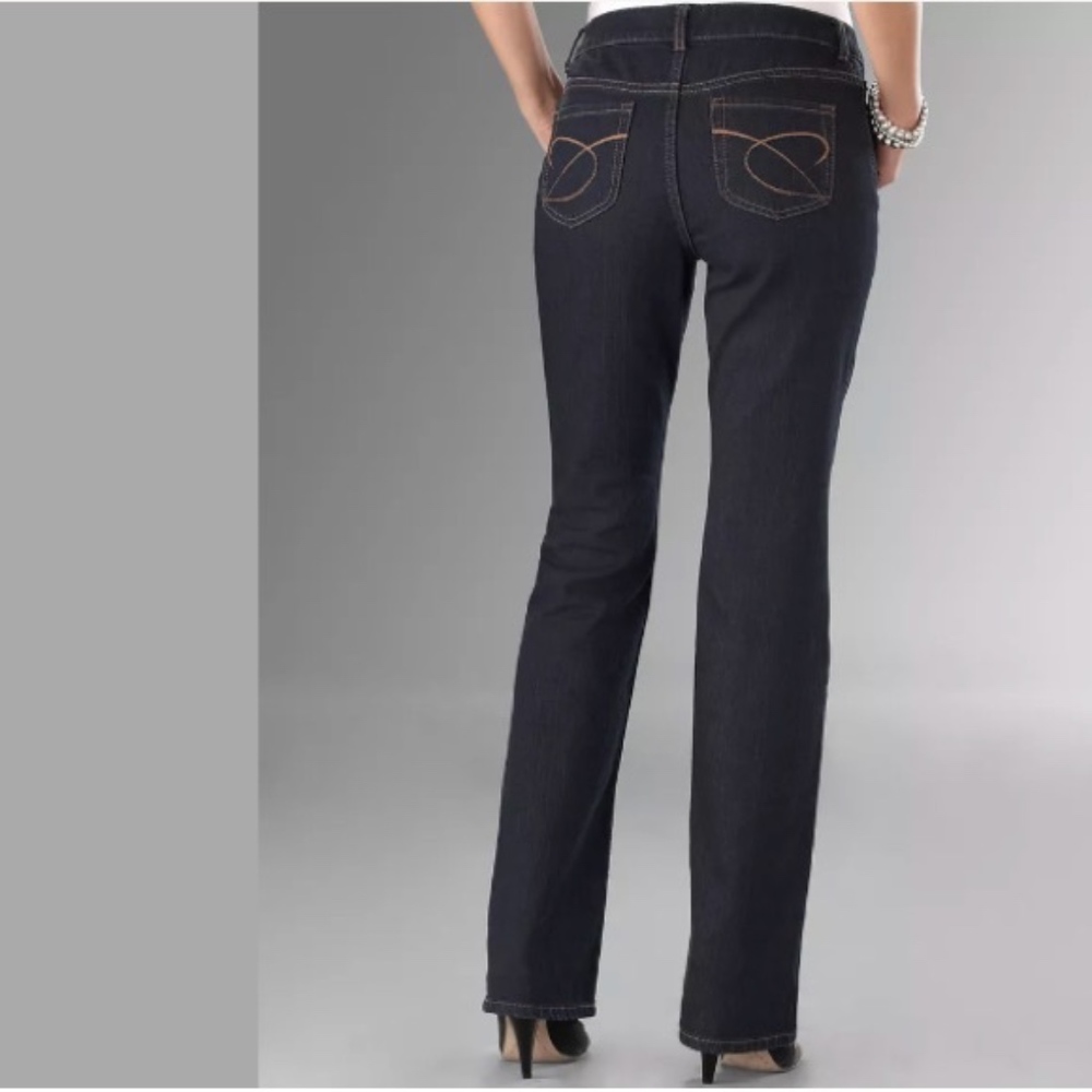 NWOT Chicos Platinum Dark Denim Straight Leg Jeans